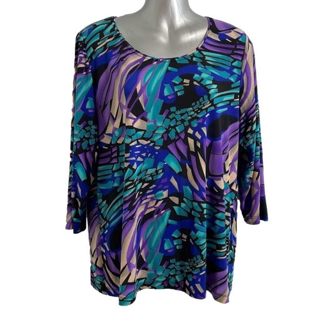 Funky & Colourful Top 3/4 Length Sleeve